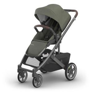 image:imageUPPAbaby Cruz V3 Stroller  from Birth  Car Seat Compatible  FullSize Reversible Seat  Infant Insert Bug and Rain Shields Included  Ada  Sandstone MlangeCarbon FrameChestnut LeatherEvelyn Meadow Green