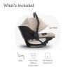 image:imageUPPAbaby Aria V2 Lightweight Infant Car Seat  Just Under 6 lbs  Base with Load Leg  Infant Insert  AllWeather FootCover Included  Direct Stroller Attachment  Ada SandstoneDeclan Oat Mlange