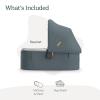 image:imageUPPAbaby Bassinet V3  Compatible with Vista Cruz Ridge Strollers  Overnight Sleep Solution  Mattress Sheet and Bug Shield Included  Ada Sandstone MlangeCarbon FameCallum Stone BlueSilver Frame