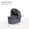 image:imageUPPAbaby Bassinet V3  Compatible with Vista Cruz Ridge Strollers  Overnight Sleep Solution  Mattress Sheet and Bug Shield Included  Ada Sandstone MlangeCarbon FameJulian Dusty Blue MelangeCarbon Frame