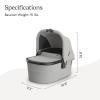 image:imageUPPAbaby Bassinet V3  Compatible with Vista Cruz Ridge Strollers  Overnight Sleep Solution  Mattress Sheet and Bug Shield Included  Ada Sandstone MlangeCarbon FameSavannah Pearl Gray JacquardCarbon Frame