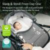 image:imageUPPAbaby Bassinet V3  Compatible with Vista Cruz Ridge Strollers  Overnight Sleep Solution  Mattress Sheet and Bug Shield Included  Ada Sandstone MlangeCarbon FameEvelyn Meadow GreenGraphite Frame