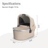 image:imageUPPAbaby Bassinet V3  Compatible with Vista Cruz Ridge Strollers  Overnight Sleep Solution  Mattress Sheet and Bug Shield Included  Ada Sandstone MlangeCarbon FameDeclan Oat MlangeSilver Frame