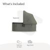 image:imageUPPAbaby Bassinet V3  Compatible with Vista Cruz Ridge Strollers  Overnight Sleep Solution  Mattress Sheet and Bug Shield Included  Ada Sandstone MlangeCarbon FameEvelyn Meadow GreenGraphite Frame