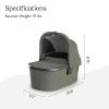 image:imageUPPAbaby Bassinet V3  Compatible with Vista Cruz Ridge Strollers  Overnight Sleep Solution  Mattress Sheet and Bug Shield Included  Ada Sandstone MlangeCarbon FameEvelyn Meadow GreenGraphite Frame