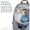 image:imageUPPAbaby Changing Backpack  Multiple Storage Compartments  Side Bottle  Laptop Pockets  Trolley Sleeve  Stroller Strap Attachment  Ada Sandstone Mlange  Chestnut LeatherGregory Blue MlangeSaddle Leather