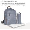 image:imageUPPAbaby Changing Backpack  Multiple Storage Compartments  Side Bottle  Laptop Pockets  Trolley Sleeve  Stroller Strap Attachment  Ada Sandstone Mlange  Chestnut LeatherGreyson Charcoal MlangeSaddle Leather