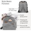 image:imageUPPAbaby Changing Backpack  Multiple Storage Compartments  Side Bottle  Laptop Pockets  Trolley Sleeve  Stroller Strap Attachment  Ada Sandstone Mlange  Chestnut LeatherCallumDillan Stone BlueSand Leather