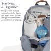 image:imageUPPAbaby Changing Backpack  Multiple Storage Compartments  Side Bottle  Laptop Pockets  Trolley Sleeve  Stroller Strap Attachment  Ada Sandstone Mlange  Chestnut LeatherLucy Rosewood MlangeSaddle Leather