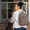 image:imageUPPAbaby Changing Backpack  Multiple Storage Compartments  Side Bottle  Laptop Pockets  Trolley Sleeve  Stroller Strap Attachment  Ada Sandstone Mlange  Chestnut LeatherGregory Blue MlangeSaddle Leather