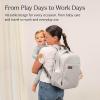 image:imageUPPAbaby Changing Backpack  Multiple Storage Compartments  Side Bottle  Laptop Pockets  Trolley Sleeve  Stroller Strap Attachment  Ada Sandstone Mlange  Chestnut LeatherAdasand Melange  Chestnut Leather