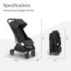 image:imageUPPAbaby Minu V3 Travel Stroller  Lightweight  Compact Design  OneHand Fold  Unfold  from Birth  Overhead Compatible  Ada SandstoneCarbon FrameChestnut LeatherJake CharcoalCarbon FrameBlack Leather