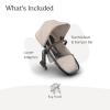 image:imageUPPAbaby RumbleSeat V3 Second Lower Seat  Compatible with Vista V2 and Vista V3  AllWeather Seat  Magnetic Buckle  Adapters Included  Ada Sandstone MlangeCarbon FrameChestnut LeatherAda Sandstone MelangeCarbon FrameChestnut Leather