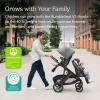 image:imageUPPAbaby RumbleSeat V3 Second Lower Seat  Compatible with Vista V2 and Vista V3  AllWeather Seat  Magnetic Buckle  Adapters Included  Ada Sandstone MlangeCarbon FrameChestnut LeatherEvelyn Meadow GreenGraphite FrameChestnut Leather
