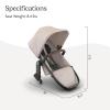 image:imageUPPAbaby RumbleSeat V3 Second Lower Seat  Compatible with Vista V2 and Vista V3  AllWeather Seat  Magnetic Buckle  Adapters Included  Ada Sandstone MlangeCarbon FrameChestnut LeatherAda Sandstone MelangeCarbon FrameChestnut Leather