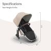 image:imageUPPAbaby RumbleSeat V3 Second Lower Seat  Compatible with Vista V2 and Vista V3  AllWeather Seat  Magnetic Buckle  Adapters Included  Ada Sandstone MlangeCarbon FrameChestnut LeatherDeclan Oat MlangeSilver FrameChestnut Leather