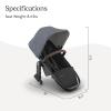 image:imageUPPAbaby RumbleSeat V3 Second Lower Seat  Compatible with Vista V2 and Vista V3  AllWeather Seat  Magnetic Buckle  Adapters Included  Ada Sandstone MlangeCarbon FrameChestnut LeatherJulian Dusty Blue MelangeCarbon FrameChestnut Leather