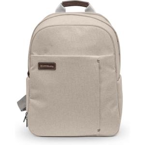 image:imageUPPAbaby Changing Backpack  Multiple Storage Compartments  Side Bottle  Laptop Pockets  Trolley Sleeve  Stroller Strap Attachment  Ada Sandstone Mlange  Chestnut LeatherAdasand Melange  Chestnut Leather