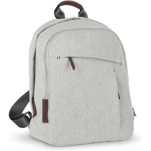 image:imageUPPAbaby Changing Backpack  Multiple Storage Compartments  Side Bottle  Laptop Pockets  Trolley Sleeve  Stroller Strap Attachment  Ada Sandstone Mlange  Chestnut LeatherAnthony White and Grey ChenilleChestnut Leather