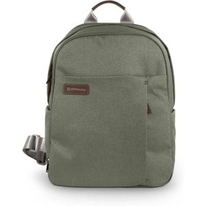 image:imageUPPAbaby Changing Backpack  Multiple Storage Compartments  Side Bottle  Laptop Pockets  Trolley Sleeve  Stroller Strap Attachment  Ada Sandstone Mlange  Chestnut LeatherEvelyn Meadow GreenChestnut Leather