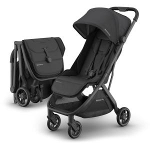 image:imageUPPAbaby Minu V3 Travel Stroller  Lightweight  Compact Design  OneHand Fold  Unfold  from Birth  Overhead Compatible  Ada SandstoneCarbon FrameChestnut LeatherJake CharcoalCarbon FrameBlack Leather