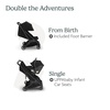 image:imageUPPAbaby Minu Duo SidebySide Double Stroller  Lightweight  Compact Design for Travel  Easy Fold from Birth to Toddler  Independent Recline James BlackCarbon FrameBlack LeatherJames BlackCarbon FrameBlack Leather