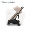 image:imageUPPAbaby Minu Duo SidebySide Double Stroller  Lightweight  Compact Design for Travel  Easy Fold from Birth to Toddler  Independent Recline James BlackCarbon FrameBlack LeatherAda Sandstone MelangeCarbon FrameChestnut Leather