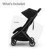 image:imageUPPAbaby Minu V3 Travel Stroller  Lightweight  Compact Design  OneHand Fold  Unfold  from Birth  Overhead Compatible  James BlackCarbon FrameBlack LeatherJames BlackCarbon FrameBlack Leather