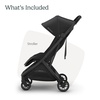 image:imageUPPAbaby Minu V3 Travel Stroller  Lightweight  Compact Design  OneHand Fold  Unfold  from Birth  Overhead Compatible  James BlackCarbon FrameBlack LeatherJake CharcoalCarbon FrameBlack Leather