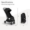 image:imageUPPAbaby Minu V3 Travel Stroller  Lightweight  Compact Design  OneHand Fold  Unfold  from Birth  Overhead Compatible  James BlackCarbon FrameBlack LeatherJames BlackCarbon FrameBlack Leather