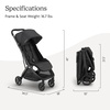 image:imageUPPAbaby Minu V3 Travel Stroller  Lightweight  Compact Design  OneHand Fold  Unfold  from Birth  Overhead Compatible  James BlackCarbon FrameBlack LeatherJake CharcoalCarbon FrameBlack Leather