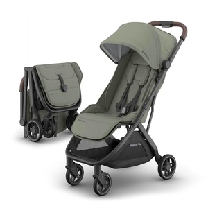 image:imageUPPAbaby Minu V3 Travel Stroller  Lightweight  Compact Design  OneHand Fold  Unfold  from Birth  Overhead Compatible  James BlackCarbon FrameBlack LeatherEvelyn Meadow GreenGraphite FrameChestnut Leather
