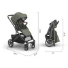 image:imageUPPAbaby Cruz V3 Stroller  from Birth  Car Seat Compatible  FullSize Reversible Seat  Infant Insert Bug and Rain Shields Included  James BlackCarbon FrameBlack LeatherEvelyn Meadow Green