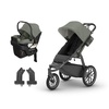 image:imageUPPAbaby Ridge V2 AllTerrain 3Wheel Jogging Stroller  Aria V2 Infant Car Seat Travel System  Newborn to Toddler Stroller Combo Car Seat Base Included Never Flat Tires  Evelyn Meadow Green