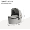 image:imageUPPAbaby Bassinet V3  Fits with Vista Cruz Ridge Strollers  JamesSavannah Pearl Gray Jacquard